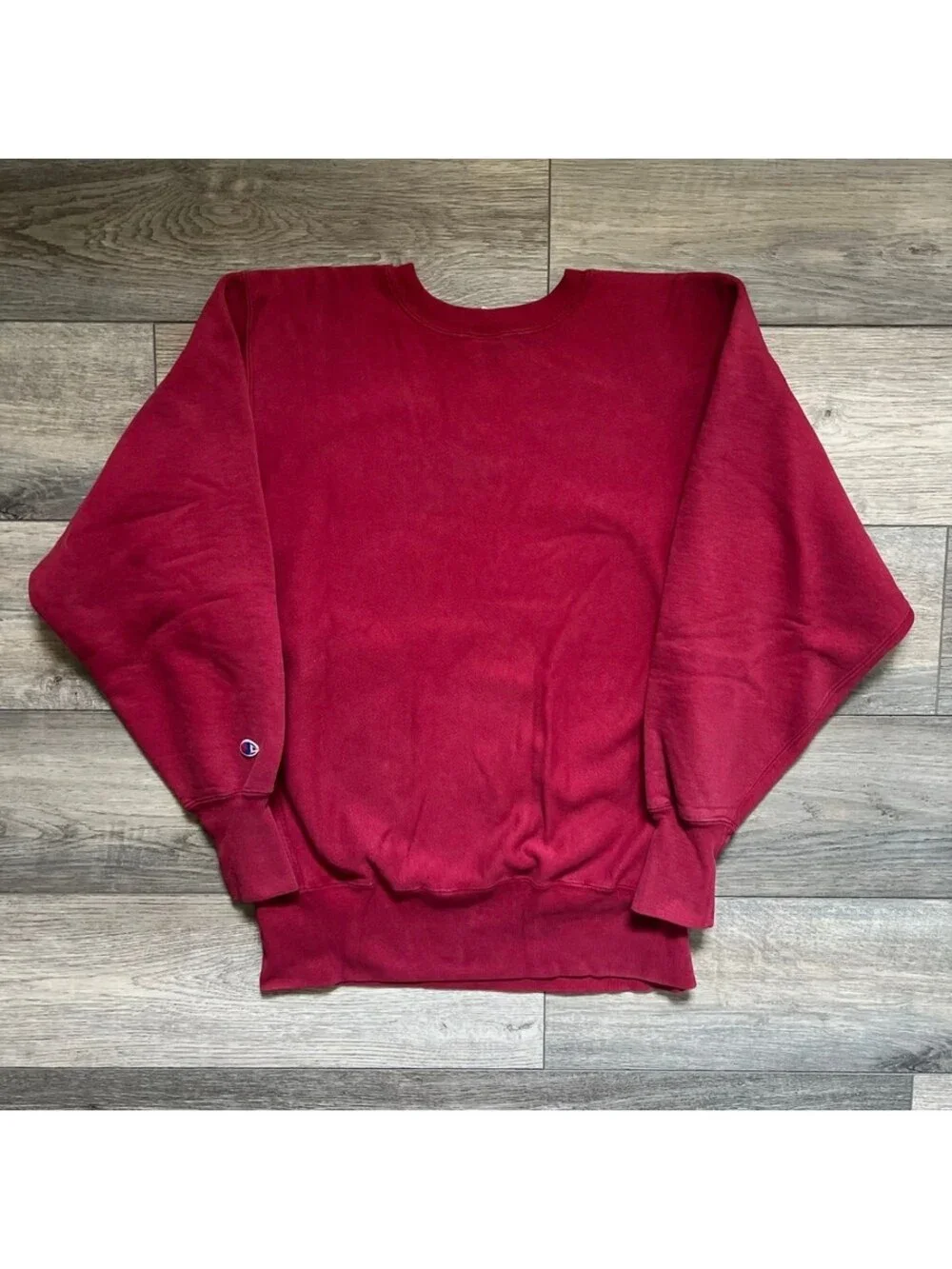 Vintage Champion Men's L Reverse Weave Crewneck Sweatshirt Red Made In USA
